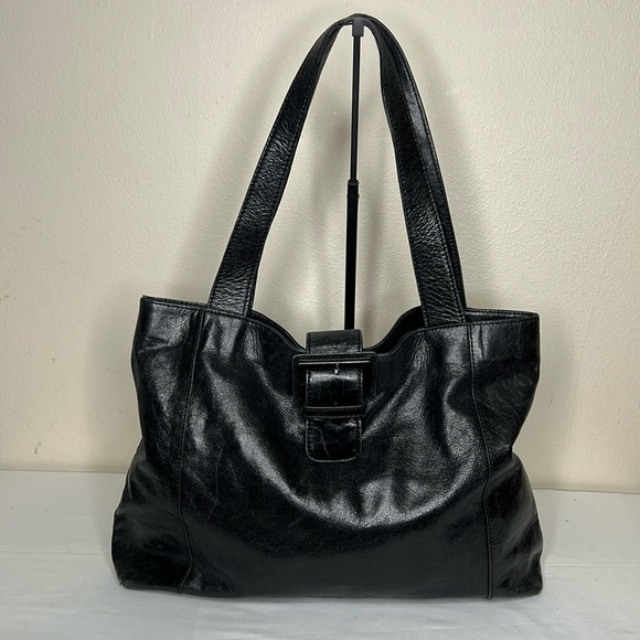 HOBO Handbags - Hobo The Original Black Distressed Leather Tote Bag Shoulder Bag